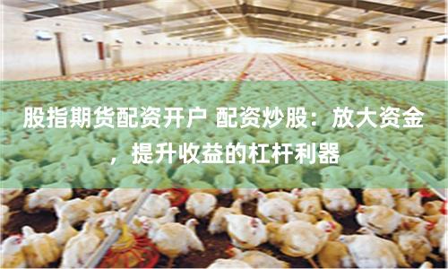 股指期货配资开户 配资炒股：放大资金，提升收益的杠杆利器